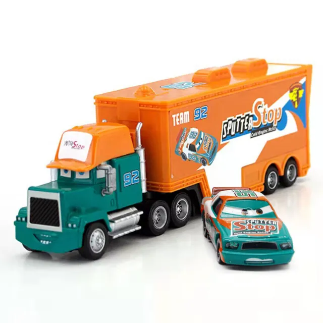 Mattel Disney Pixar Cars NO.92 Sputter Stop & Hauler Truck Diecast Toys 1:55 Car