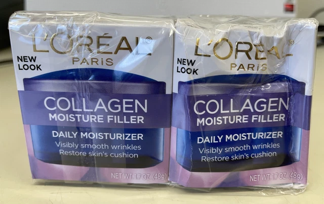 Lot of 2 - Loreal Paris Fragrance Free Collagen Moisture Filler Day 1.7oz - DMG