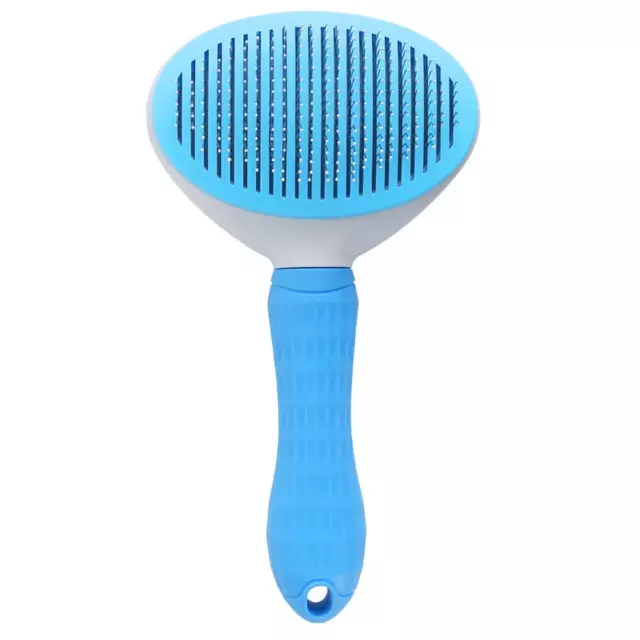 Self Cleaning Slicker Brush Comb Best Pet Cat Dog Grooming Long Short Hair Blue
