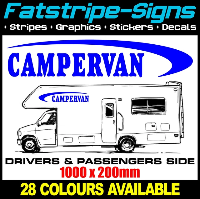 Autocollants de Porte de Voiture Tuning Camper Van Side Stripes Autocollants de Porte de Voiture Tuning Camper Van Side Stripes