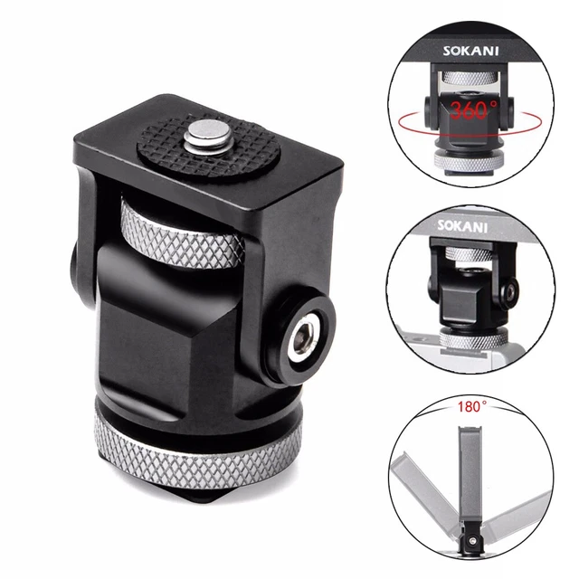 Supporto monitor attacco scarpa calda freddo 1/4"" vite per flash microfono campo fotocamera