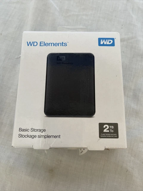 WD Elements 2TB Portable External Hard Drive HDD USB 3.0 Mac PC Windows xBox PS4