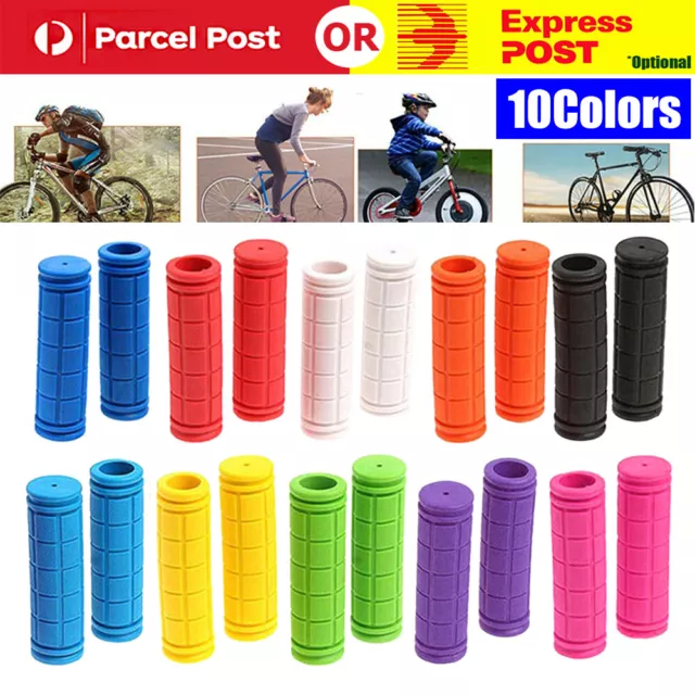 Anti Slip Soft Black Bike Handlebar Handle Hand Grips BMX MTB Mountain Bicycle