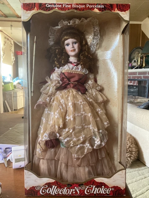 Dandee Collectors Choice Bisque Porcelain Doll (22in) Vintage 1990’s