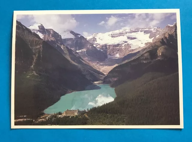 Lake Louise Banff National Park From The Air Postcard Canadian Rockies Mountains