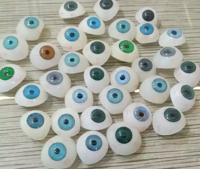 Human Prosthetic Eye Antique Artificial Mix Eye 10 Pcs Unique Shades Ocular 2