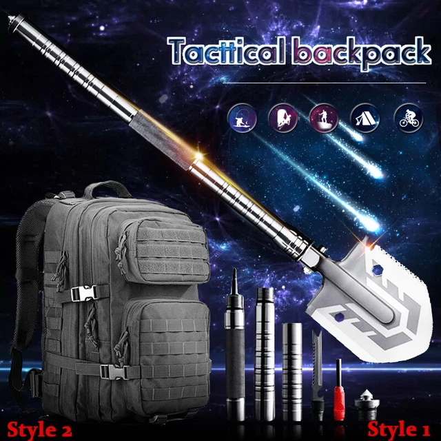 SURVIVAL FOLDING SHOVEL Military Tactical Backpack Rucksack Outdoor