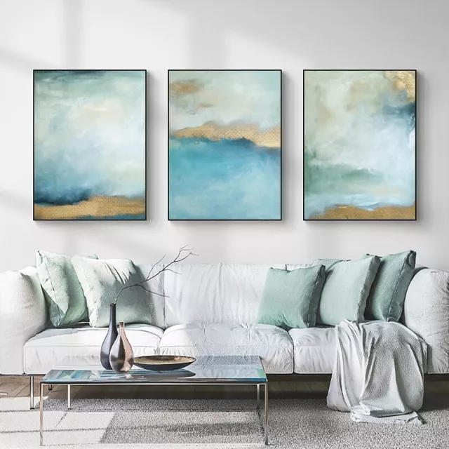 Home Hanging Decor Print Paper Canvas Wall Art Abstract Sky 3 sets Poster