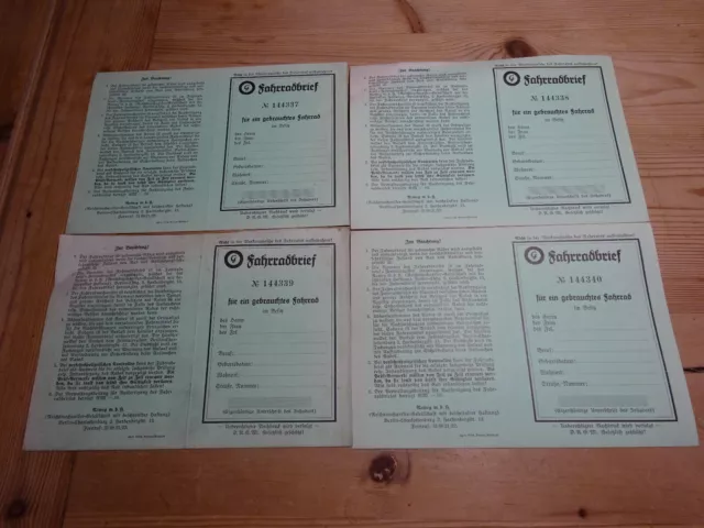 Alte Fahrradbriefe Reklame historisch Werbung D.R.G.M Literatur Fahrradladen