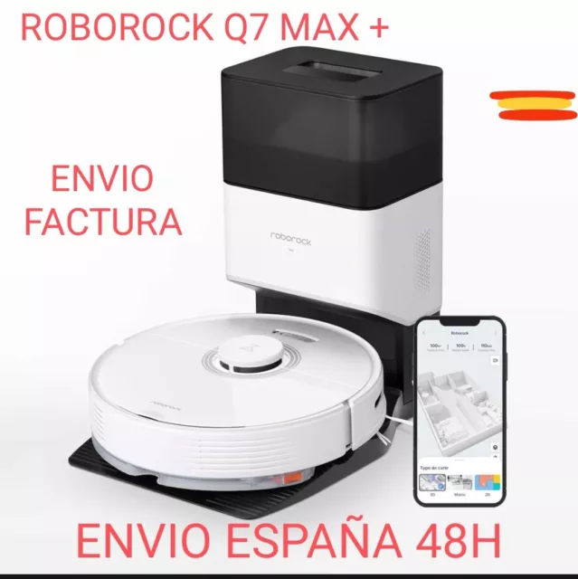 Roborock. Q7 Max + Plus Robot Aspirador 4200Pa Estacion Auto Vaciado  Mascota