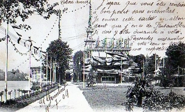 95-05 cpa Enghien-les-bains - jardin du casino