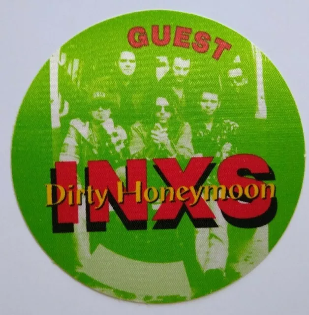 INXS Dirty Honeymoon Band Photo Backstage Pass Original New Wave Rock 1993 Green
