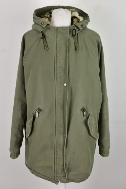 SUPERDRY Green padded Coat Jacket size Uk 10 Womens Full Zip Outdoors Outerwear