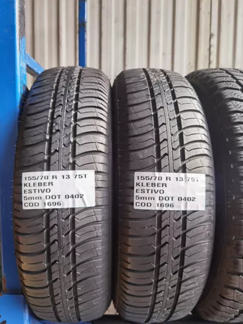 2 Neumáticos Usados 155/70 R 13 75T Kleber