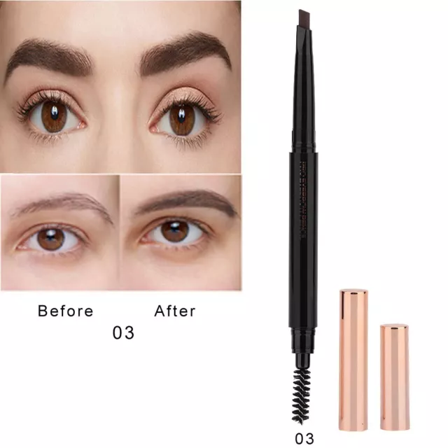 Double Heads Automatic Eyebrow Pencil With Brush Waterproof Long HEE