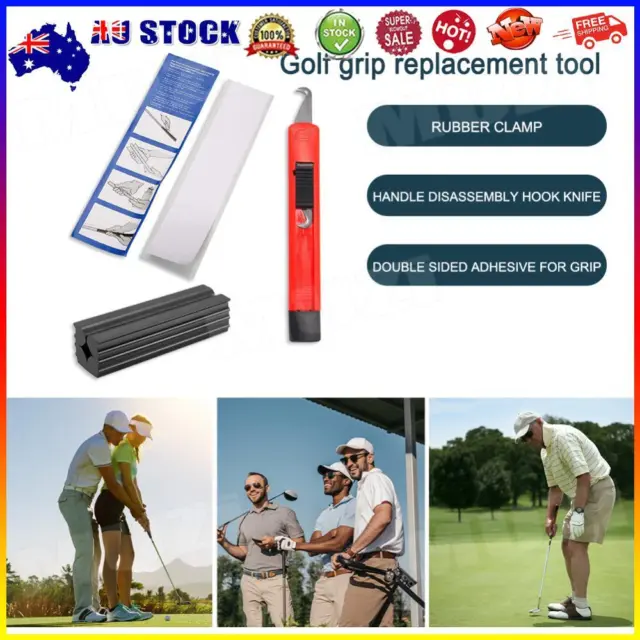 Golf Club Grip Repair Kit Hook Blade Golf Club Grip Kit Rubber Vise Clamp *