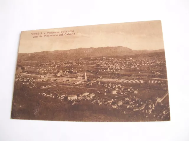 Gorizia panorama della città visto da Piedimonte del Calvario spedita f. p. 1925