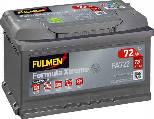 Batterie Fulmen Formula Xtreme 72Ah/720A (FA722)