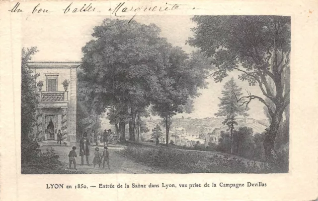 CPA Lyon en 1850 entrée de la Saône dans Lyon (129142)