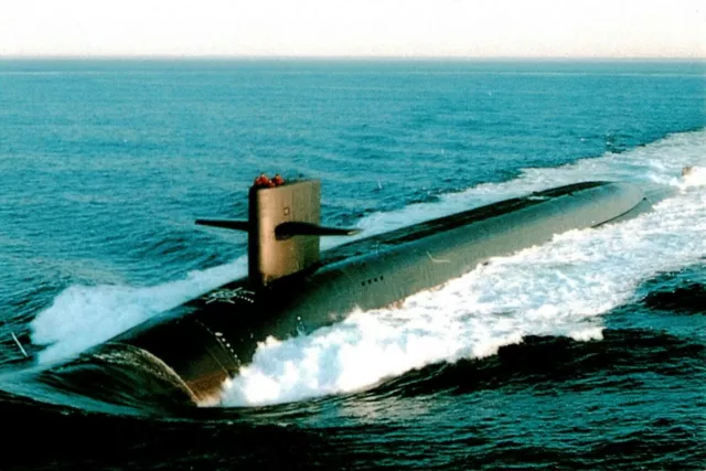 Postcard USS Rhode Island SSBN-740 Ballistic Missile Submarine