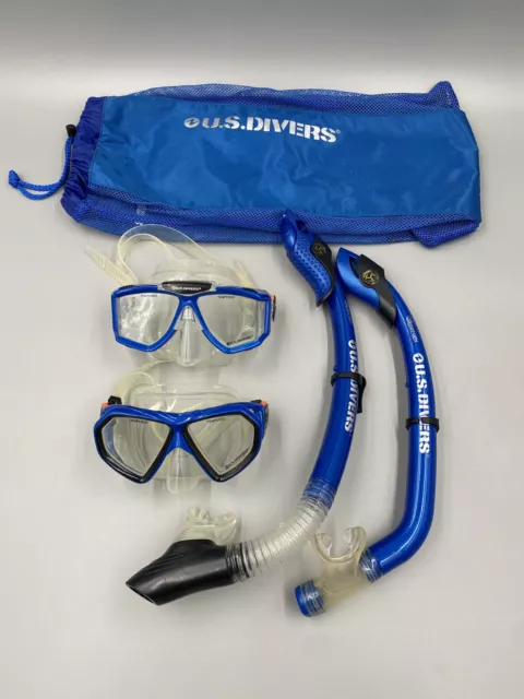 EE. UU. Juego de 2 gafas y snorkels para adultos buzos con bolsa LEE POR FAVOR