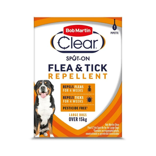 Bob Martin Clear Spot On Tick & Flea Repel Dog Puppy Cat Kitten Flea Clear