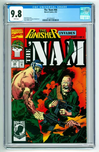 The 'Nam #68 with The Punisher Marvel Comics ©1992 CGC 9.8 (Top Pop)