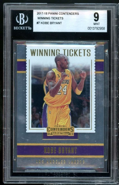 Kobe Bryant Card 2017-18 Panini Contenders Winning Tickets #7 BGS 9