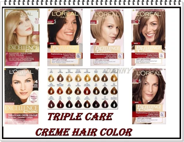 L'oreal Paris Excellence Creme - Triple Care Hair Color - 28 Different Shades