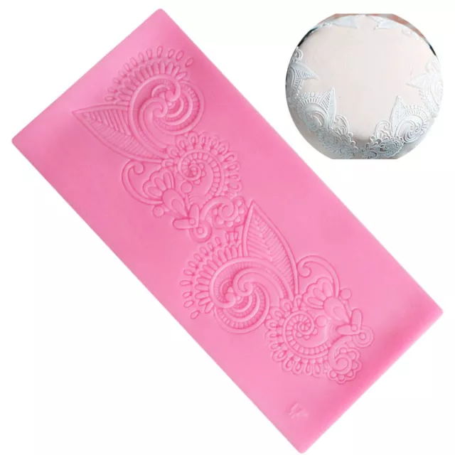 New Flower Lace Silicone Mould Fondant Sugar Craft Mat Mold Cake Decoration Tool