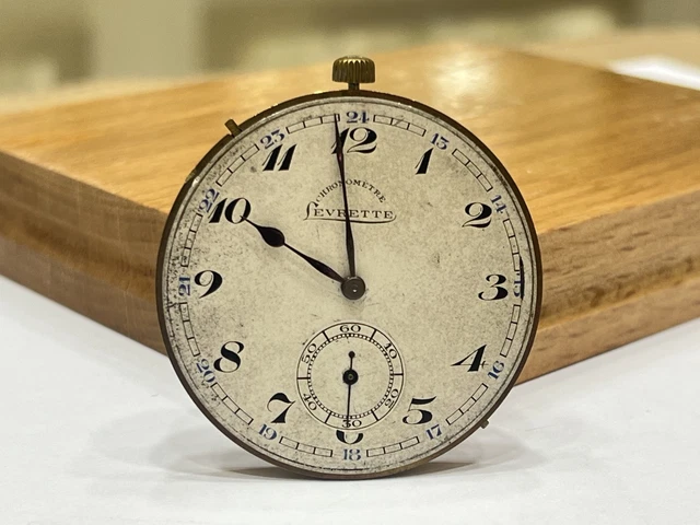 Chronomètre Art Nouveau - Montre De Poche Suisse Mécanique à Remontage Manuel - État Occasion Avec Point Vert