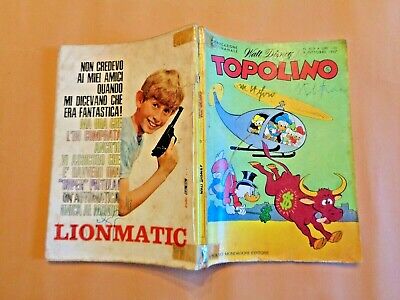 Topolino N° 619 Originale Mondadori/Disney Discreto 1967 Bollini