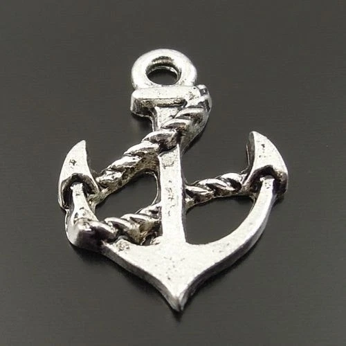 40 Stück Antike Silber Legierung Boots Anker Charme Anhänger Handwerk 33015