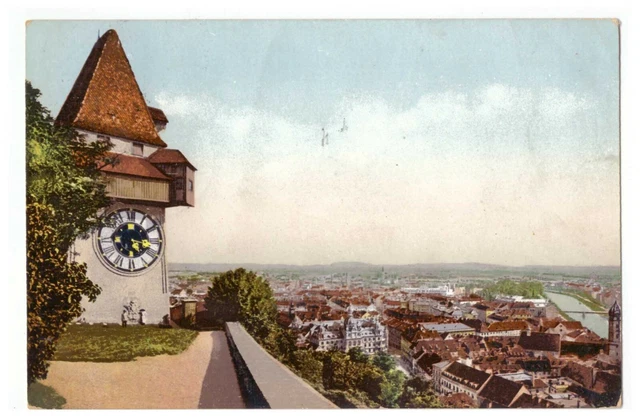 AK Steiermark Graz Uhrturm am Schlossberg 1902