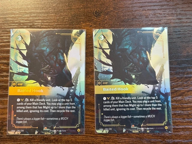 2X BAITED HOOK Foil 242/298 Riftbound League of Legends Origins £58.26 ...