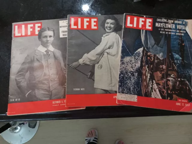 Vintage life magazines lot Of 3