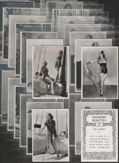 B.a.t.-Full Set- Modern Beauties 1936 (Printed Back 1St Series Xf36 Cards)