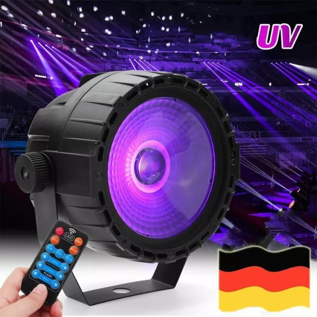 Schwarzlicht UV DMX Strahler COB LED Disco Bühnenlicht Glow Party Scheinwerfer