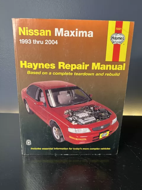 Haynes Repair Manual 72021 Nissan Maxima Complete Teardown Rebuild 1993 - 2004 Haynes Repair Manual 72021 Nissan Maxima Complete Teardown Rebuild 1993 - 2004