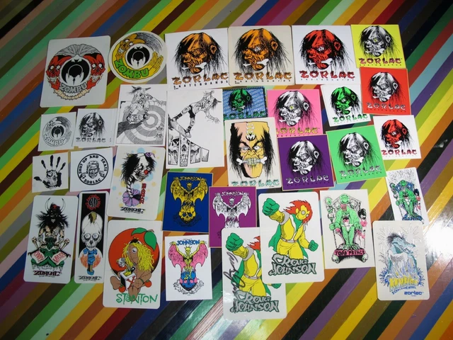 Zorlac Stanton ステッカー Pushead Santa Cruz Zorlac Skateboards Pushead Pirate Skull Clear Z37B Vintage