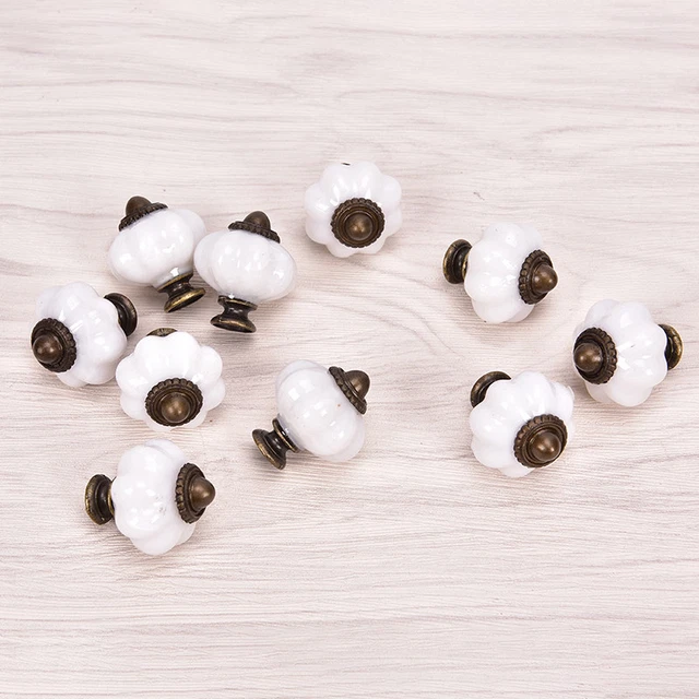 10X Vintage Door Knobs Cabinet Drawer Cupboard Furniture Kitchen Pull HandlD2-wf