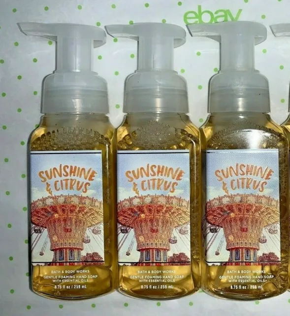 3 Sunshine & Citrus Bath & Body Works Gentle Foaming Hand Soap 8.75 fl oz