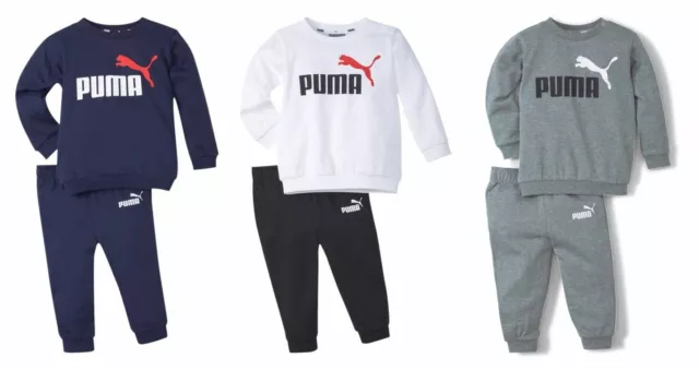 Traje de entrenamiento PUMA Unisex Minicats Inf Raglan ESS Crew Jogger bebé