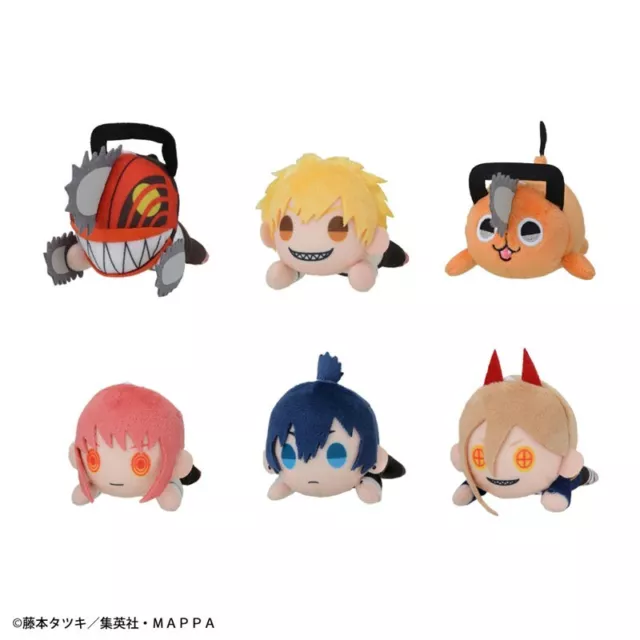 SEGA Chainsaw Man Nesoberi Plush toy 6 set BOX Denji Pochita Makima Aki Power