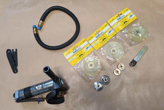 Ex MOD /|\ CP-9110-1200 Chicago Pneumatics 4" inch Air Angle Grinder Tool