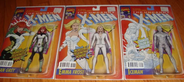 Uncanny X-Men #600 Jean Grey Emma Frost Iceman Action Figure Variant Edition Set