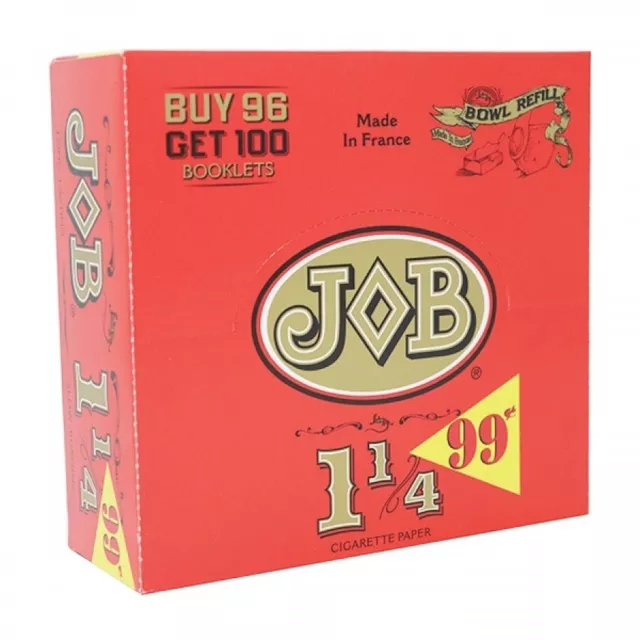 😊Job Orange 1 1/4 Size 🌟Slow Burning Cigarette Rolling Paper🔥100 Booklets😎
