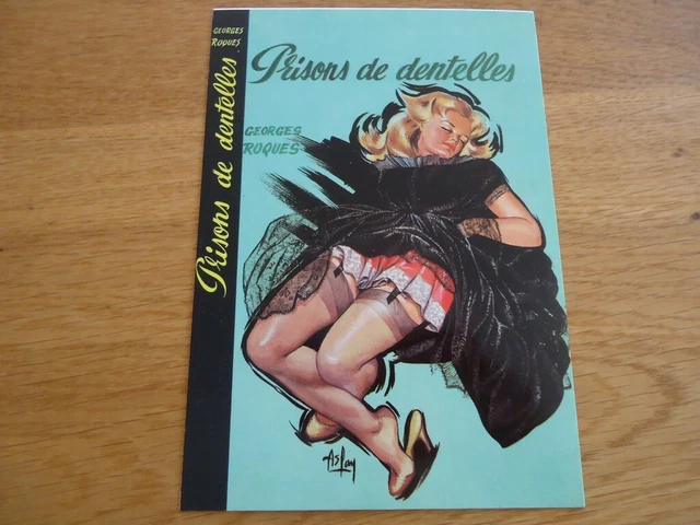Cpm A Encadrer Carte Postale 15X10 Pin Up Nude Aslan Prisons De Dentelles 1957