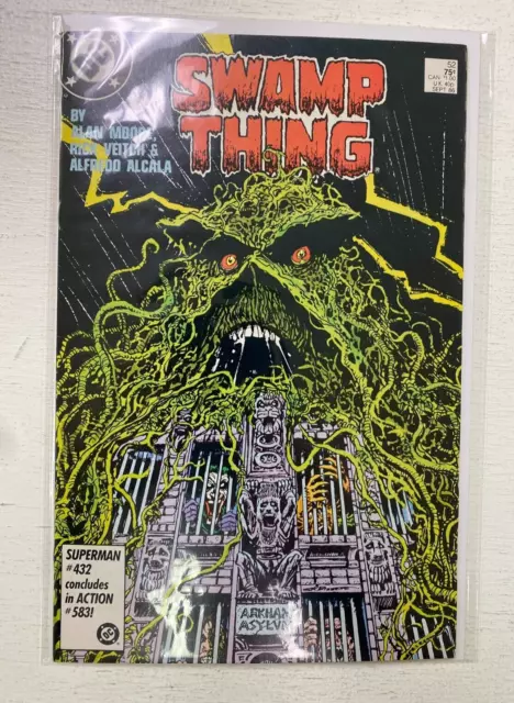 Swamp Thing #52 DC 2nd Series Arkham cover 6.0 FN (1986)