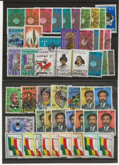 Ethiopia 1972- 1979 and some 1990 flags Used 50 different